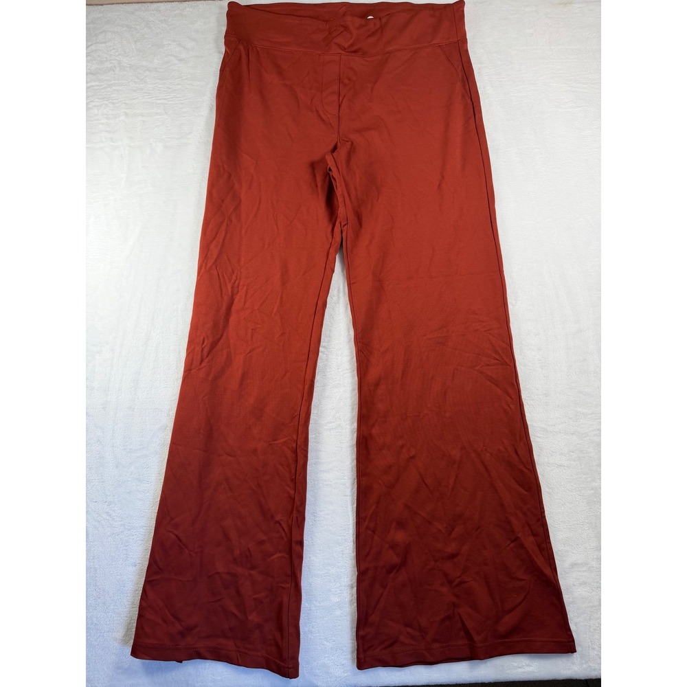 Betabrand Yoga Dress Pants Rust Orange XXL Long Bootcut Ponte Knit